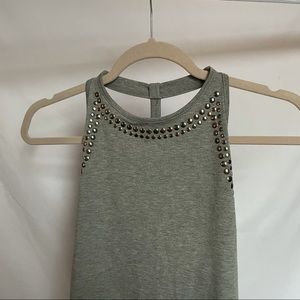 Topshop Beaded Gray Bodysuit